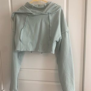 Danielle Guizio cropped fitted hoodie